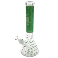 Load image into Gallery viewer, INFYNITI - 14&quot; BEAKER W/ ICE PINCH &amp; GLOW-IN-THE-DARK COLORED STAR PRINT
