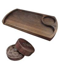 Load image into Gallery viewer, FUTO 9&quot; X 5&quot; STANDARD ROLLING TRAY W/ MATCHING WOODEN GRINDER
