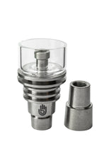 Load image into Gallery viewer, HIGH FIVE - HYBRID TITANIUM NAIL WITH QUARTZ UNIVERSAL DEEP DISH (25mm) With Matching Carb Cap
