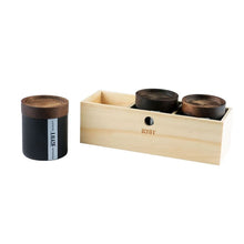 Load image into Gallery viewer, RYOT JAR BOX W/ 3 JARS AND WOODEN TRAY LID
